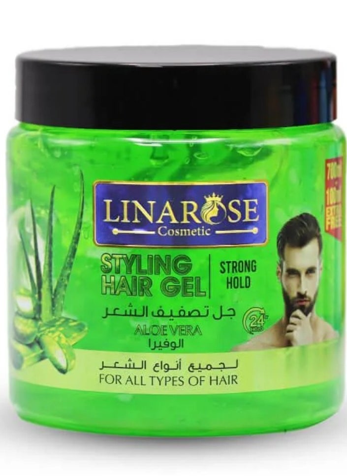 LINAROSE - Styling Hair Gel Strong Hold Aloe Vera - 500 ml - Image 1
