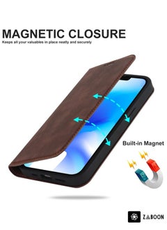 Generic For iPhone 14 Wireless Charging Magsafe Leather Phone Case(Dark Brown)  - Image 2