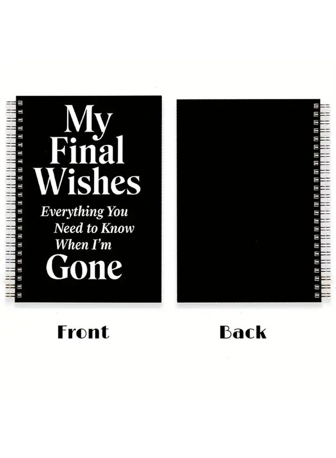 Elegant Hardcover Final Wishes Funeral Planner Notebook Estate Organizer 1pc - Image 5
