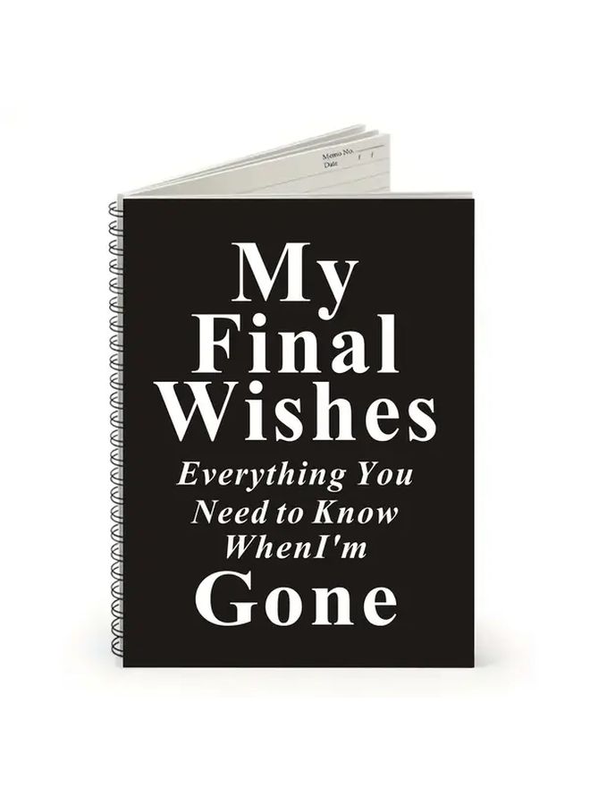 Elegant Hardcover Final Wishes Funeral Planner Notebook Estate Organizer 1pc - Image 4
