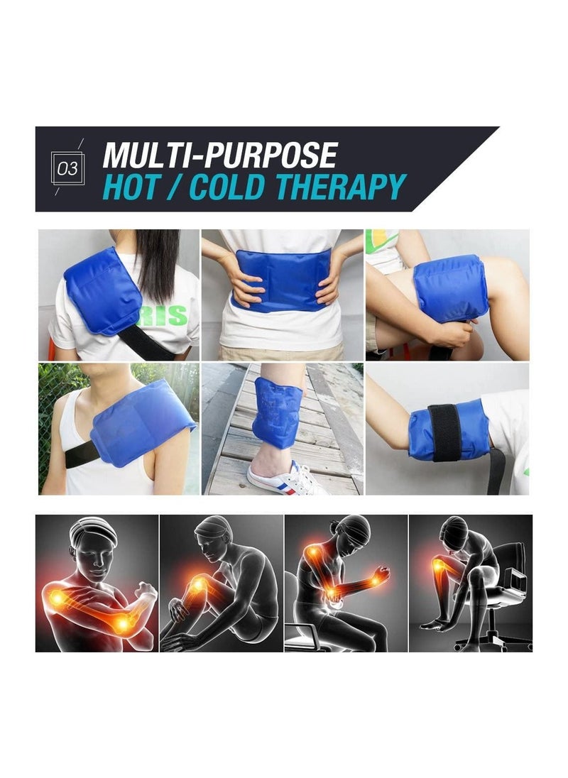 Generic - Reusable Hot Cold Gel Ice Pack Wrap for Warm Compress and Cold Therapy Hip Ankle Back Shoulder Knee Arm Neck Elbow - Image 1