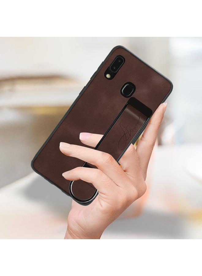اس-توب جراب خلفي من الجلد مع حامل معصم لهاتف Samsung Galaxy A30 - Image 5