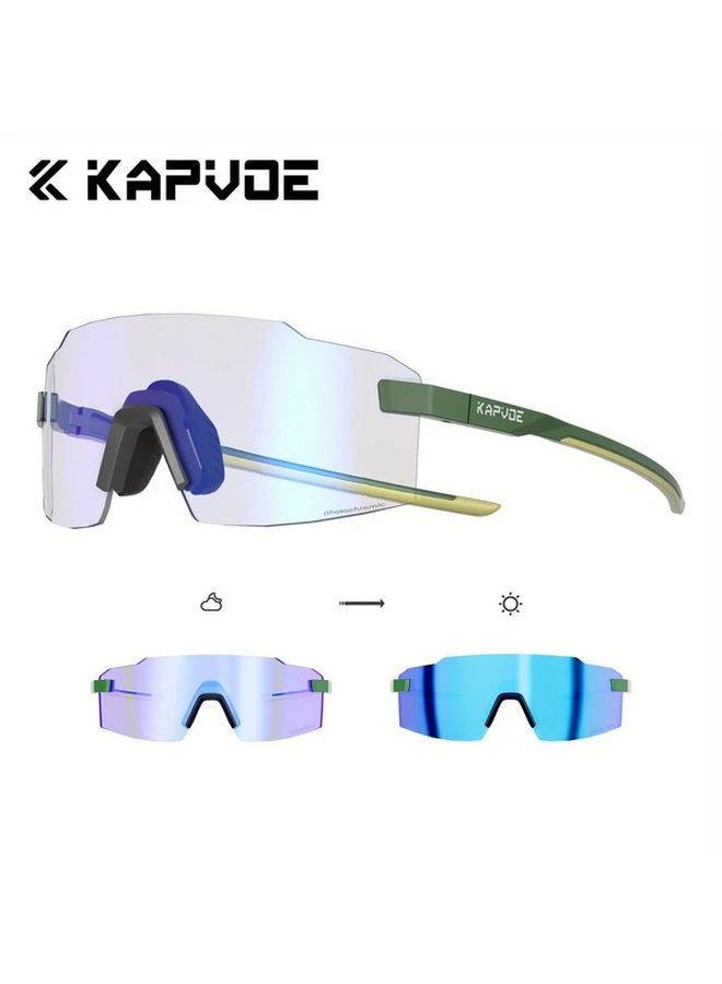 KAPVOE Photochromic Cycling Glasses Ultralight Anti Glare Anti Fog Color 06 For Outdoor Sports - Image 1