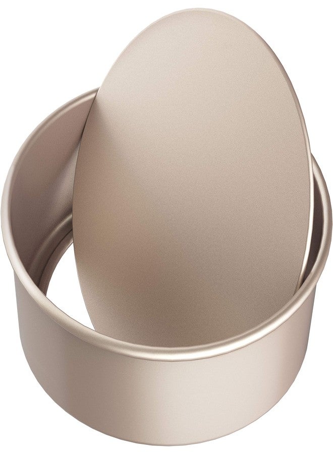 CHEFMADE Bakeware Round Cake Pan, 6-Inch with Removable Loose Bottom Nonstick & Quick Release Coating Chiffon Bakeware for Oven and Instant Pot Baking (Champagne Gold) - Image 1