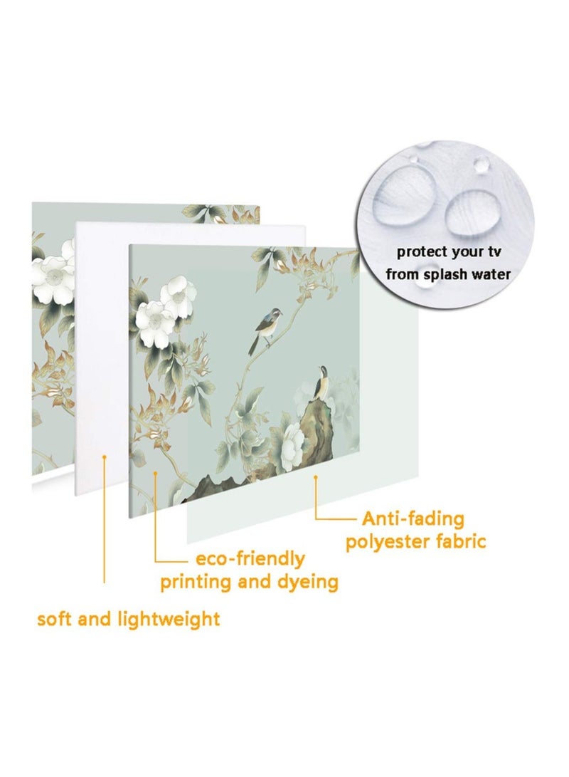 KASTWAVE TV Universal Dust Cover, TV Protection Cover Art Cover Indoor, TV Fabric Waterproof Cover Smooth Soft, Painting Pattern Living Room Decoration Dust Cover for LCD LED Hanging TV, 45-48 Inches - Image 5