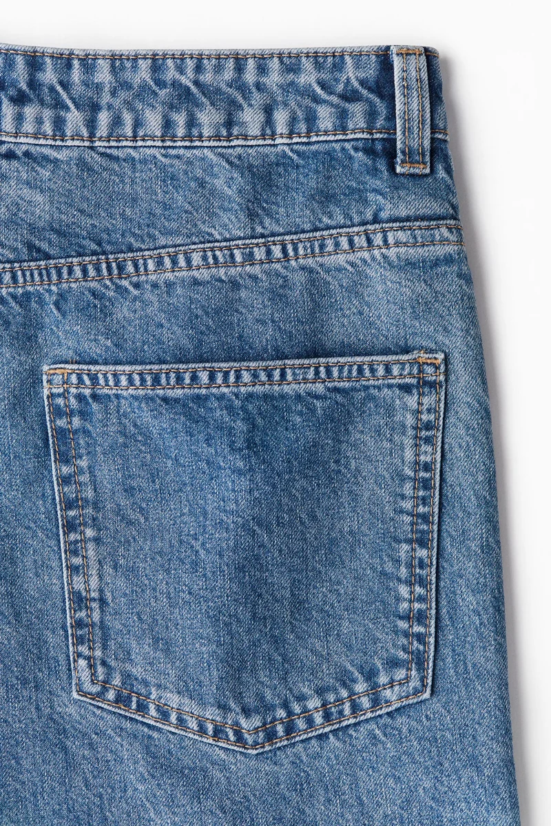 اتش اند ام جينز فضفاض بخصر عادي