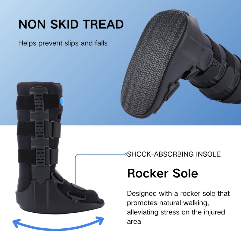 Mathgetin Tall Air Cam Fracture Boot Orthopedic Walking Boot Medical Inflatable Walker Boot for Broken Foot, Sprained Ankle and Post Surgery (Medium) - Image 2