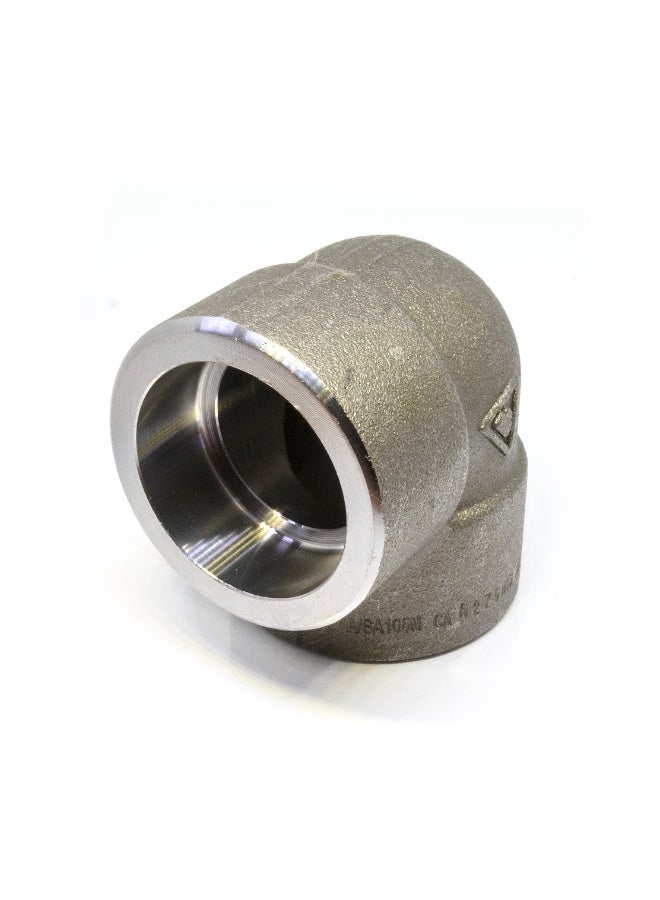 كوع بوثويل (Elbow) من الفولاذ الكربوني CS A105N بزاوية 90° وضغط 3000 PSI وبطريقة SW (Socket Weld)