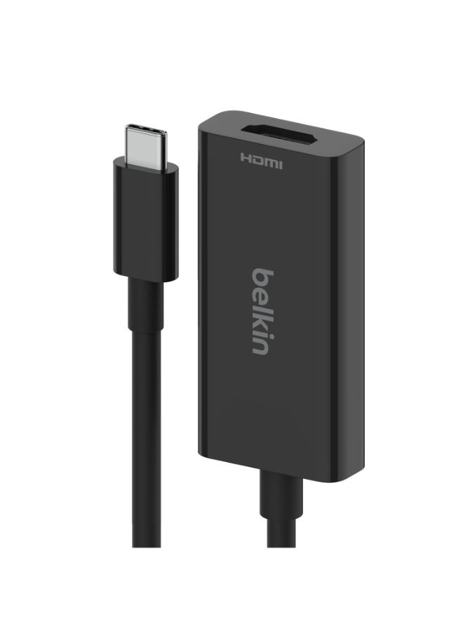 belkin Connect USB-C To HDMI 2.1 Adapter 8K, 4K, HDR Compatible HDMI Display, Plug And Play Audio/Video Accessory For MacBook, Chromebook, PC And Other Devices Black - Image 1