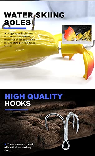 CREEYA 1piece 3D Duck Topwater Fishing Lure Yellow Duckling Floating Artificial Bait Plopping and Splashing Feet Hard Fishing Tackle Geer 12cm 28g - Image 4