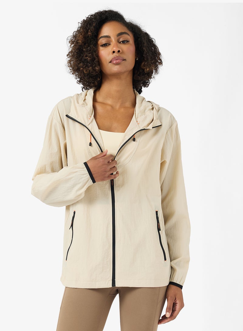 فورورد جاكيت طويل بغطاء رأس للمشي لمسافات طويلة - Image 1