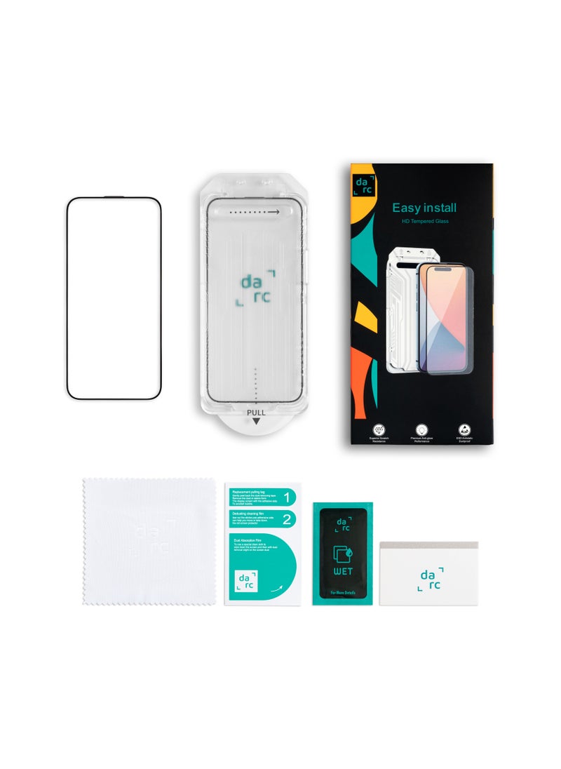 darc Clear Anti-Fingerprint Screen Protector with Easy-Install Tool for iPhone 15 Plus  - Image 3