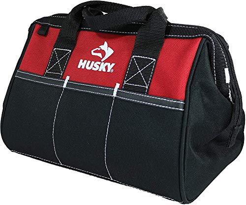 Husky 12 Inch Contractors MultiPurpose WaterResistant Tool Bag