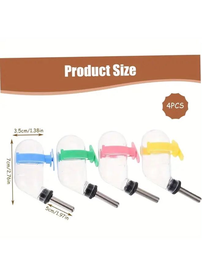 4pcs No Drip Hamster Water Bottle Hanging Plastic Automatic Feeder for Glass Tank - Image 3