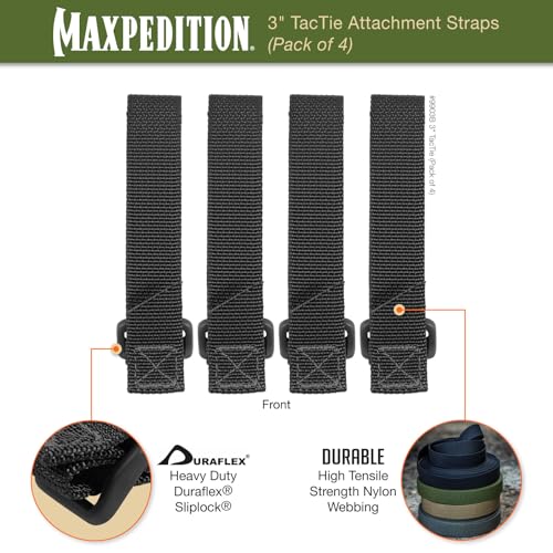 Maxpedition 3-Inch TacTile - Pack Of 4 (Black) - Image 2