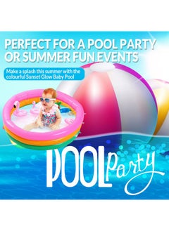 Jerify 6 Pack Kiddie Pool For Toddler 34 X 10 Inch Inflatable Kids Swimming Pool Small Baby Pool Blow Up 3 Rings Round Baby Padding Pool For Indoor And Outdoor Water Game Play Center (Bright Style)  - Image 4