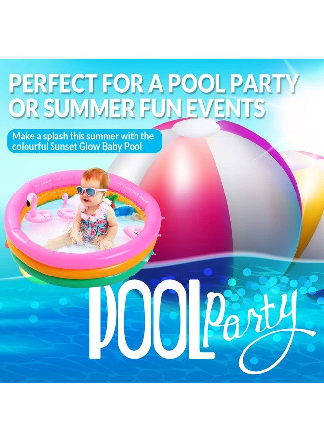 Jerify 6 Pack Kiddie Pool For Toddler 34 X 10 Inch Inflatable Kids Swimming Pool Small Baby Pool Blow Up 3 Rings Round Baby Padding Pool For Indoor And Outdoor Water Game Play Center (Bright Style) - Image 4
