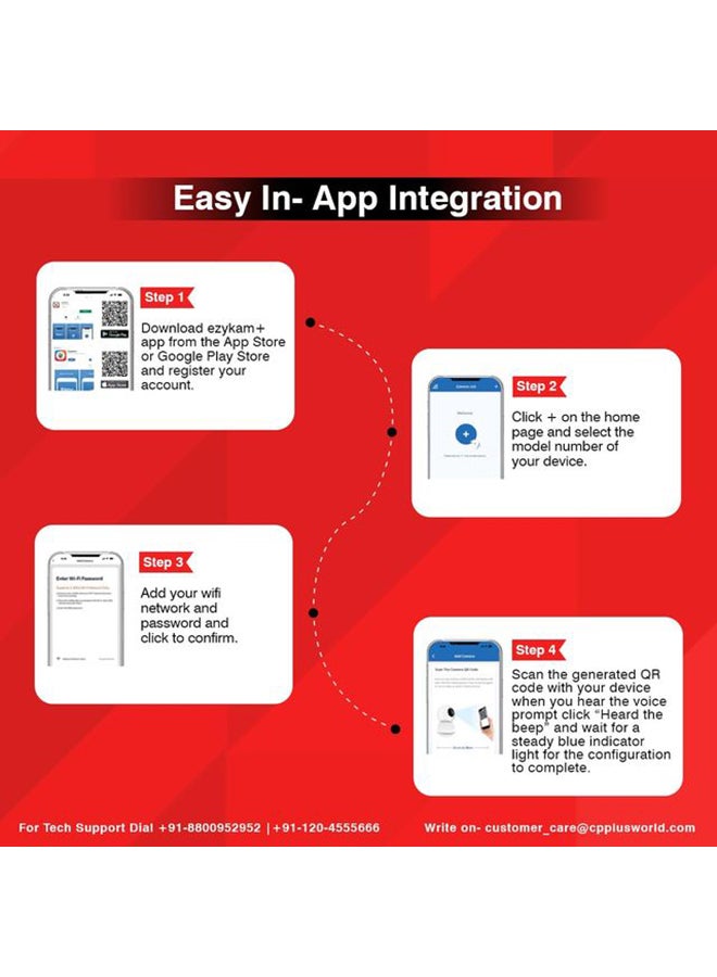 CP PLUS مجدد - كاميرا أمنية منزلية ذكية واي فاي بدقة 2 ميجابكسل Full HD CP-E21A - Image 3