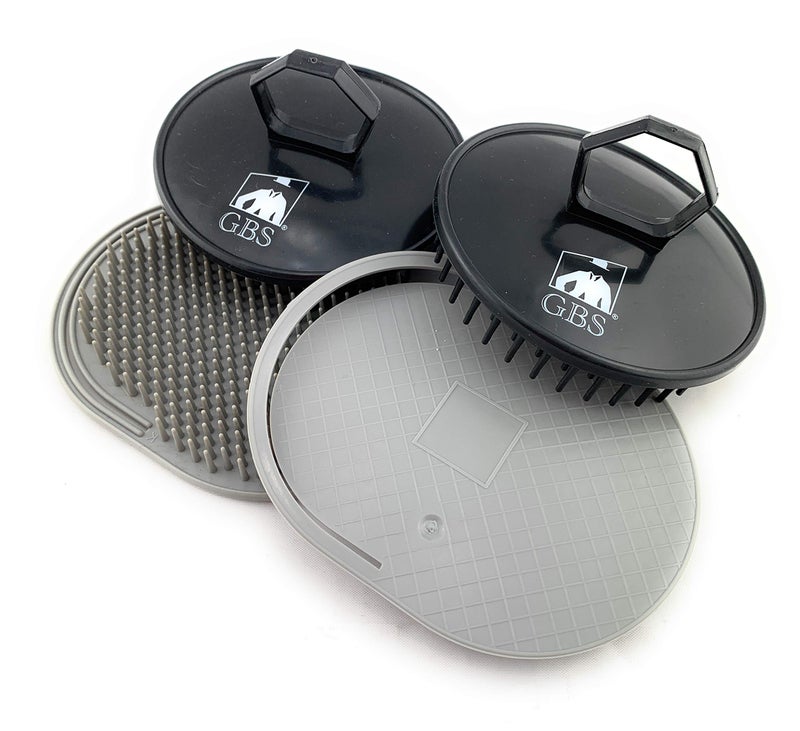 GBS Super Soft Scalp Massager Head Scrubber for Women Men 2 Black and 2 Grey Pack of 4