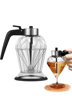 200ml Glass Honey Dispenser No Drip Glass with Stand Olive Oil Bottle Dispenser Oil Dispenser Maple Syrup Dispenser Honey Pourer Dispenser Honey Pot Honey Jar Sauces Dispenser Bee Decor