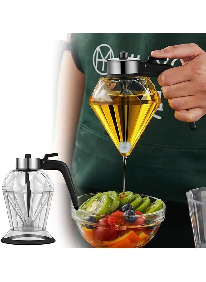 Arabest - 200ml Glass Honey Dispenser No Drip Glass with Stand Olive Oil Bottle Dispenser Oil Dispenser Maple Syrup Dispenser Honey Pourer Dispenser Honey Pot Honey Jar Sauces Dispenser Bee Decor - Image 1
