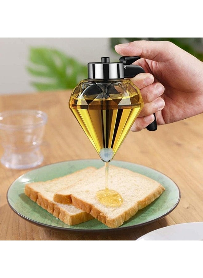 Arabest - 200ml Glass Honey Dispenser No Drip Glass with Stand Olive Oil Bottle Dispenser Oil Dispenser Maple Syrup Dispenser Honey Pourer Dispenser Honey Pot Honey Jar Sauces Dispenser Bee Decor - Image 1