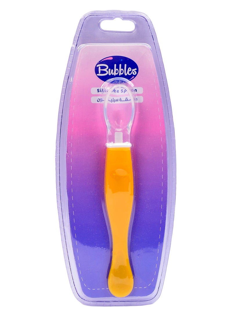 بابلز ملعقة سيليكون- صفراء - Image 1