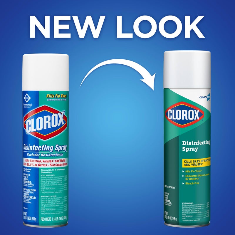 CloroxPro Disinfecting Spray, Fresh Scent, 19 Ounces, Pack of 12 (Packaging May Vary) - Image 2