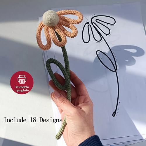 BoFUN Adult Teens Craft Kit for Women DIY Letter Flower, Wire Art Craft Set with 18 Templates, Wire, Knit Rope, Wedding Party Favors, Women Birthday, Mother’s Day Gifts, Handmade Home Decor (Love) - Image 2
