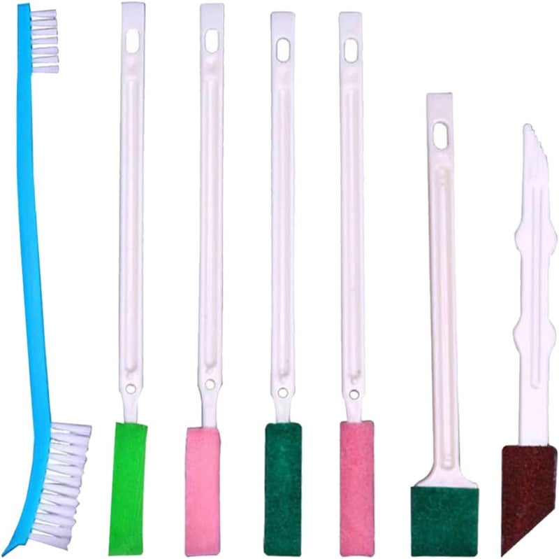 7pcs Disposable Crevice Cleaning Brush Set Detail Cleaning Tool with Soft Bristles for Bathroom Toilet Window Grooves and Car Interior Deep - Image 1