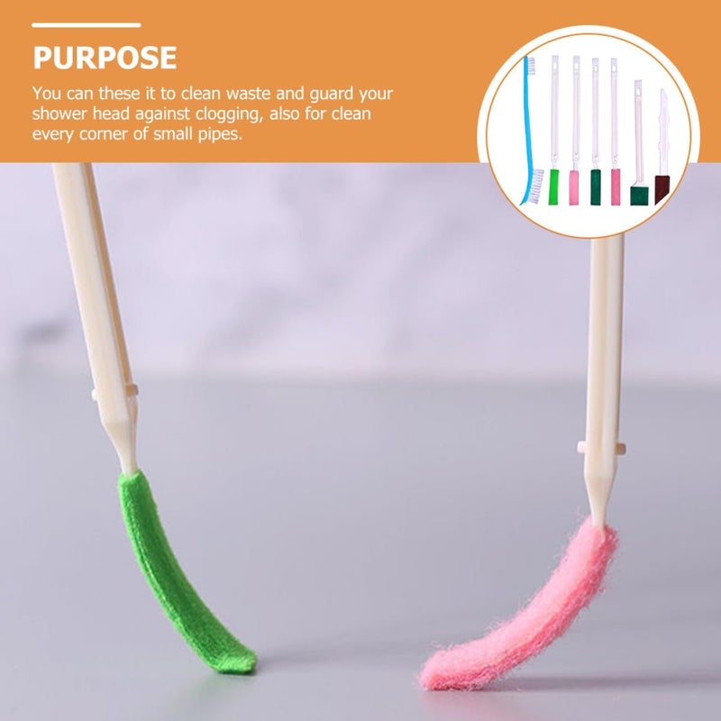 7pcs Disposable Crevice Cleaning Brush Set Detail Cleaning Tool with Soft Bristles for Bathroom Toilet Window Grooves and Car Interior Deep - Image 4