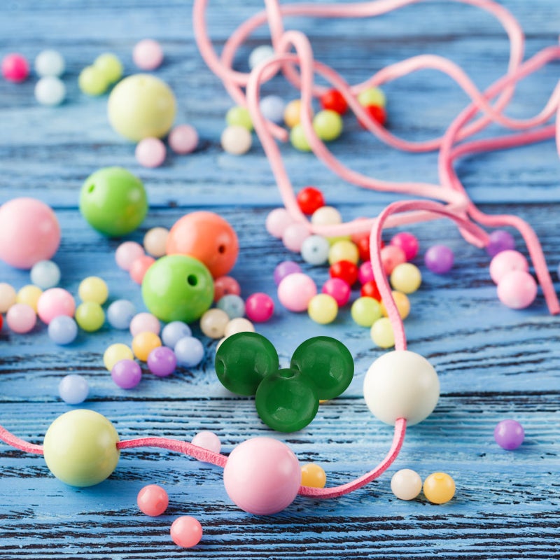 15pcs Green Beads For Jewelry Making Round Beads For Bracelets Diy Craft Beads Loose Spacer Beads For Necklace Keychain Making Diy Beads - Image 2