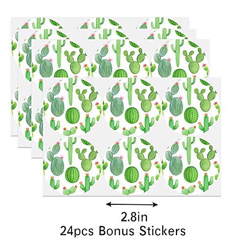 BonBeeDesign Cactus Party Favors Candy Bags with Stickers - Fiesta Goodie Gift Treat Bags - Cactus Themed Birthday Party Supplies - Image 4