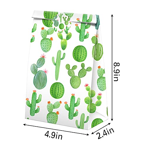 BonBeeDesign Cactus Party Favors Candy Bags with Stickers - Fiesta Goodie Gift Treat Bags - Cactus Themed Birthday Party Supplies - Image 3