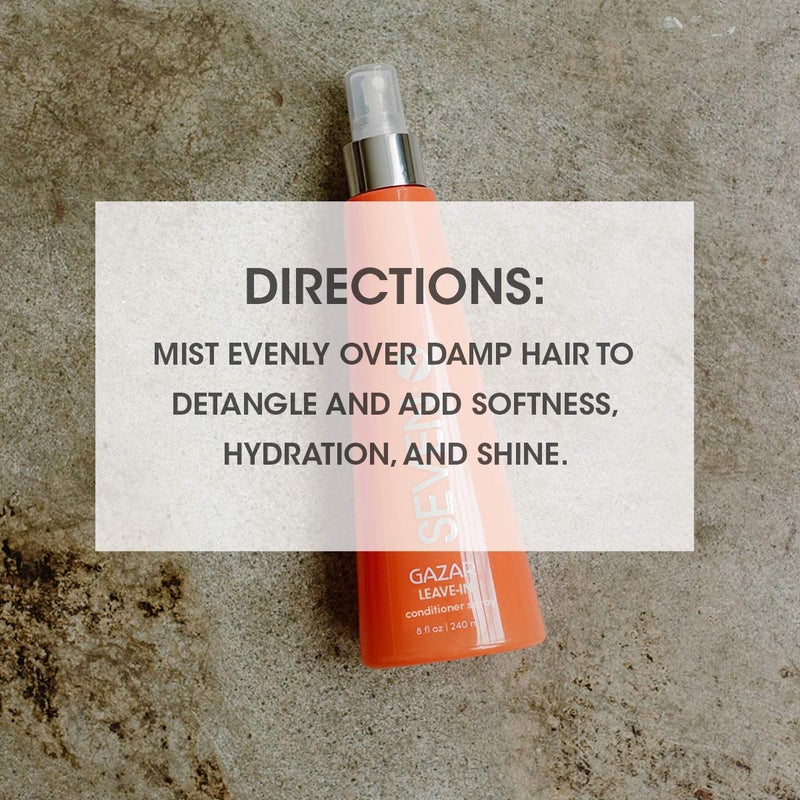 SEVEN GAZAR Hair Care Leave In Conditioner Detangler Spray, Hairspray for Women, Thin Dry Damaged, Curl-Defining, Wavy Curly Hair, Anti Frizz Detangling Spray, 8oz - Image 2