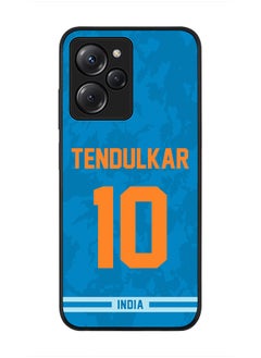 Cover for Poco X5 Pro, Rugged Black Slim fit Soft Flexible Thin Protective Phone Cases - Player Name - Sachin Tendulkar, Jersey Number- 10