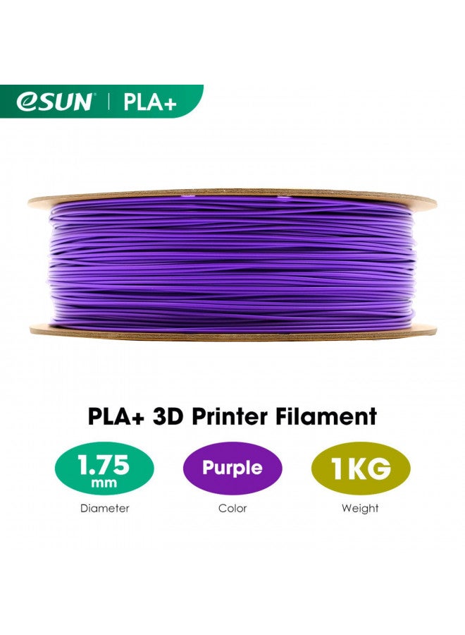 eSUN PLA+ Filament 1.75mm, 3D Printer Filament PLA Plus, Dimensional Accuracy +/- 0.03mm, 1KG Spool (2.2 LBS) 3D Printing Filament for 3D Printers, Purple - Image 1