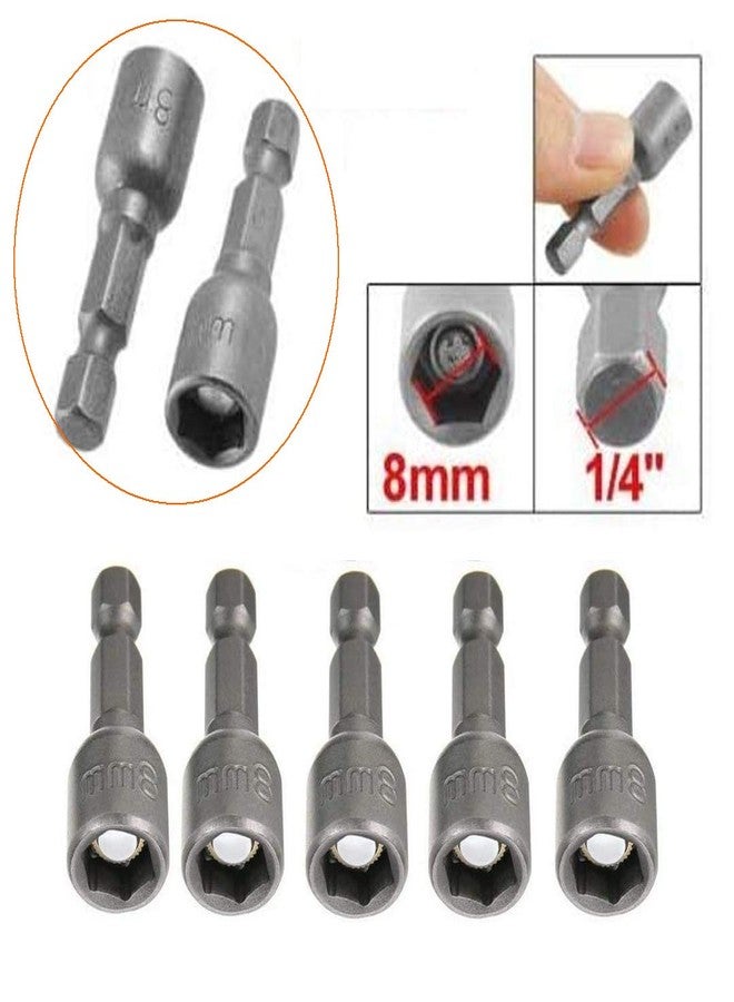Saim 5/16" Nut Driver Drill Bit Set, 10 PCS Hex Magnetic Impact Nut Setter Socket Driver, 1/4" Hex Shank, 12 x 41mm, Chrome Vanadium Steel - Image 5