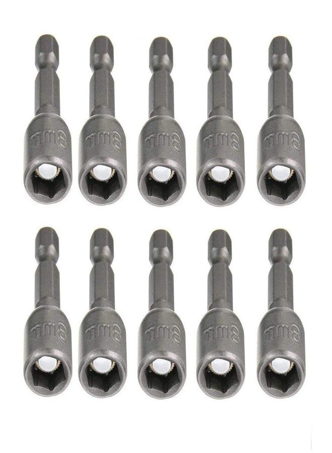 Saim 5/16" Nut Driver Drill Bit Set, 10 PCS Hex Magnetic Impact Nut Setter Socket Driver, 1/4" Hex Shank, 12 x 41mm, Chrome Vanadium Steel - Image 1