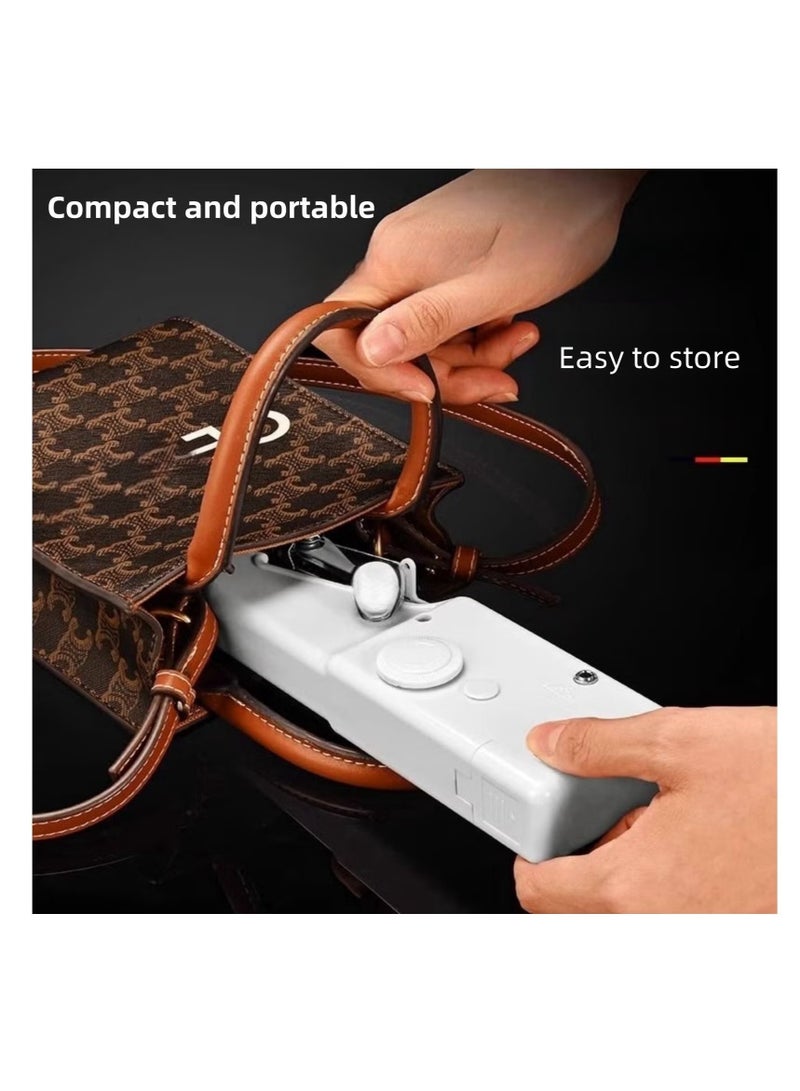 OMEVE Portable Sewing Machine, Portable Handheld Electric Sewing Machine Mini Manual Sewing Machine, Battery-Operated Convenience, Ready-To-Use Accessories Kit, User-Friendly for Beginners - Image 5
