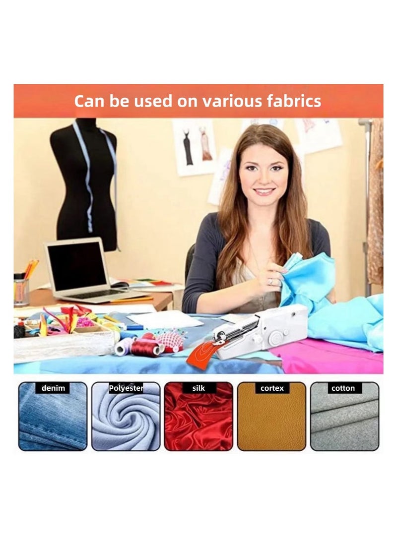 OMEVE Portable Sewing Machine, Portable Handheld Electric Sewing Machine Mini Manual Sewing Machine, Battery-Operated Convenience, Ready-To-Use Accessories Kit, User-Friendly for Beginners - Image 3