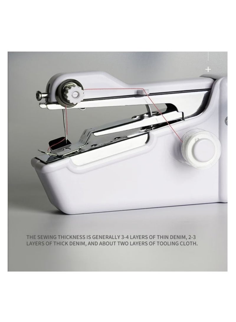 OMEVE Portable Sewing Machine, Portable Handheld Electric Sewing Machine Mini Manual Sewing Machine, Battery-Operated Convenience, Ready-To-Use Accessories Kit, User-Friendly for Beginners - Image 4