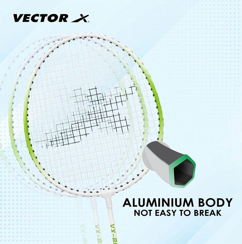 Vector X VXB-80 Badminton Racquet (1 PC Racquet + 3/4 Cover, Green) - Image 2