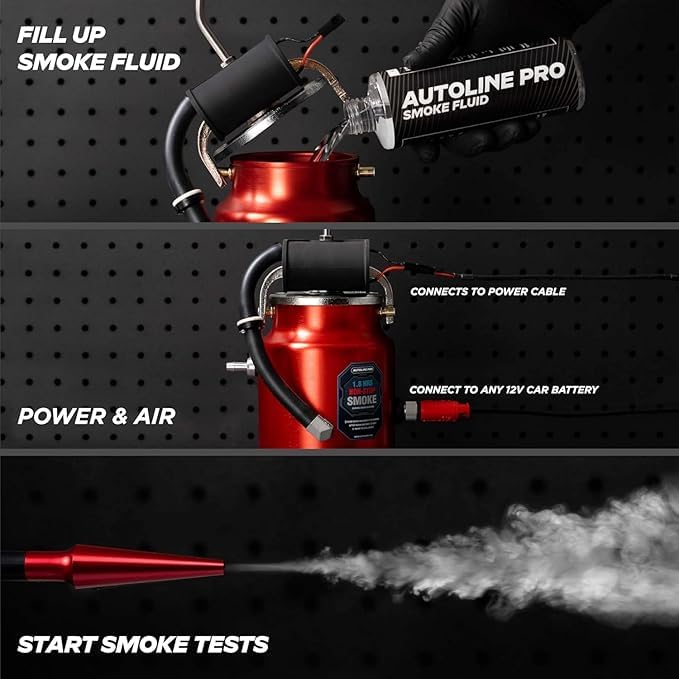 Autoline Pro Evap High Volume Smoke Machine Leak Tester With Built-In Air Pump - Shop Series Plus - Automotive Smoke Tester With Best Ranked Smoke Fluid  Premium Cone & Gas Cap Adapter - Image 5