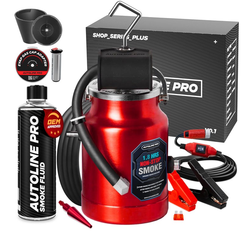 Autoline Pro Evap High Volume Smoke Machine Leak Tester With Built-In Air Pump - Shop Series Plus - Automotive Smoke Tester With Best Ranked Smoke Fluid  Premium Cone & Gas Cap Adapter - Image 1