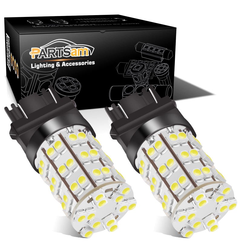 3157 3156 4114 Daytime Running Light Bulbs DRL Driving Light 60LED 3528SMD 6000K Xenon White Ultra Bright Car Led Bulbs Pack of 2