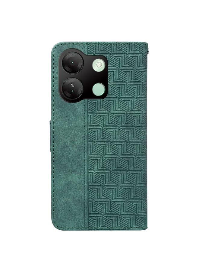 اس-توب جراب لهاتف Infinix Smart 7 HD مصنوع من الجلد المنقوش هندسيًا - Image 3