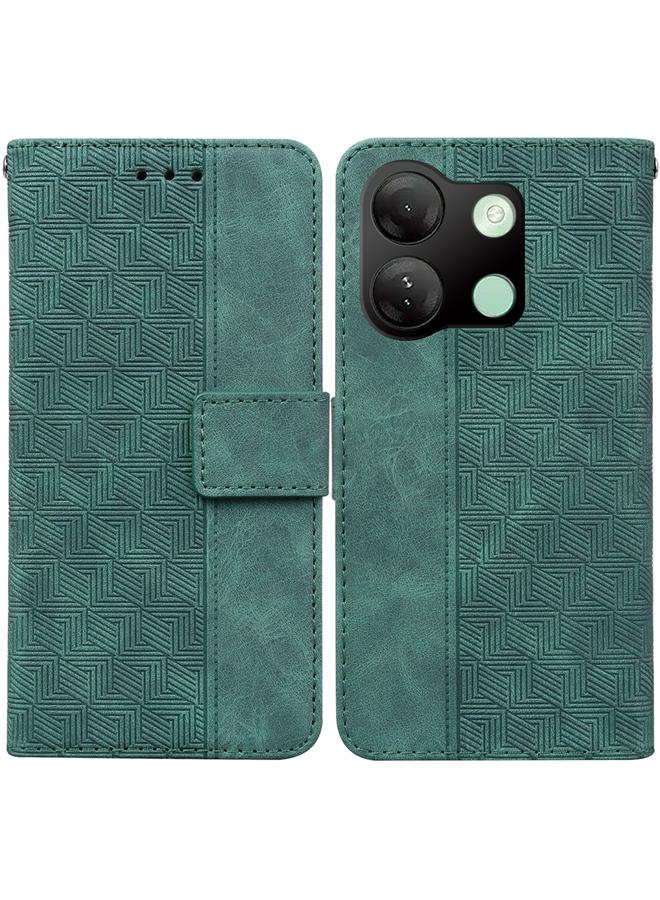 اس-توب جراب لهاتف Infinix Smart 7 HD مصنوع من الجلد المنقوش هندسيًا - Image 1