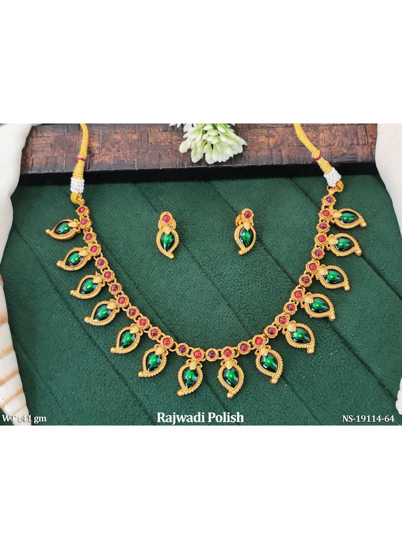 Rajwadi Gold-Tone Necklace Set