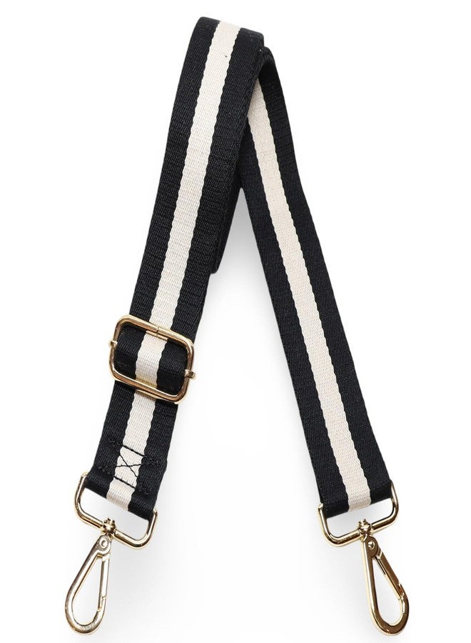 Kolti Purse Strap Replacement Crossbody Handbag Stripe Wide Adjustable, Gold Buckle-387, 30" to 62" - Image 1